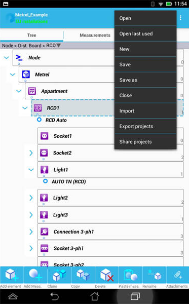 Android Metrel Electrical Safety Manager